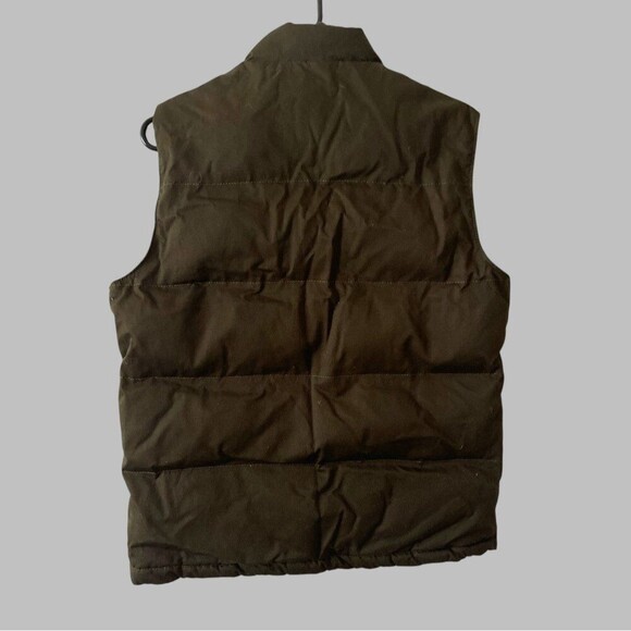 Banana Republic Vest Mens Medium Green Twill Wet Moss Full Zip Button Casual - Picture 7 of 8